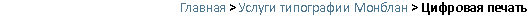 Главная > Услуги типографии Монблан > Цифровая печать
